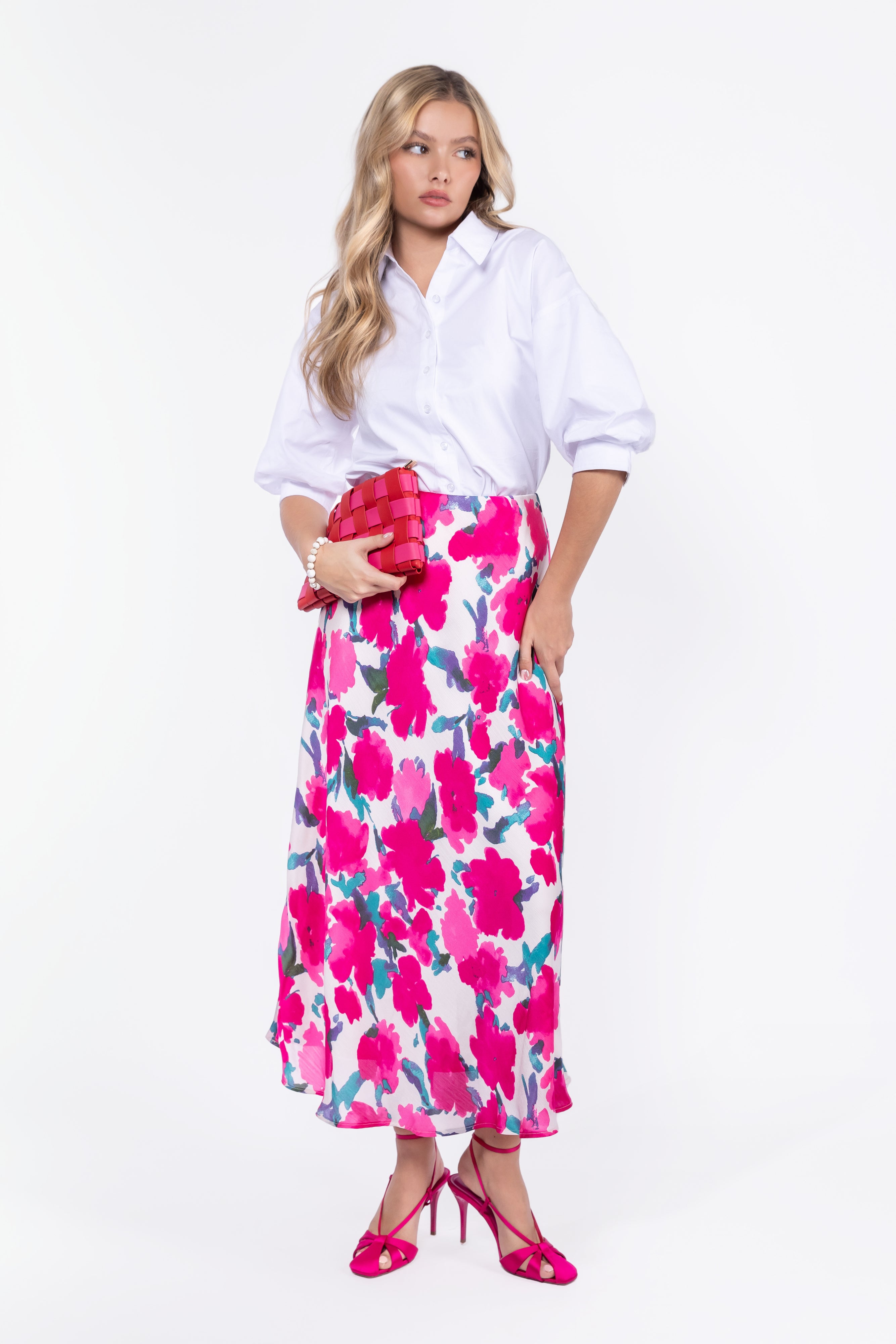 Lisa Skirt (Fuchsia/Green) – Yakira Bella