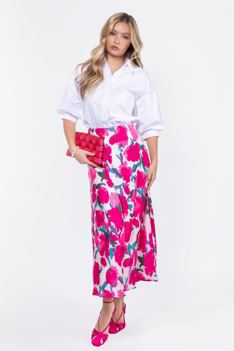 Lisa Skirt (Fuchsia/Green) - Skirt - Yakira Bella