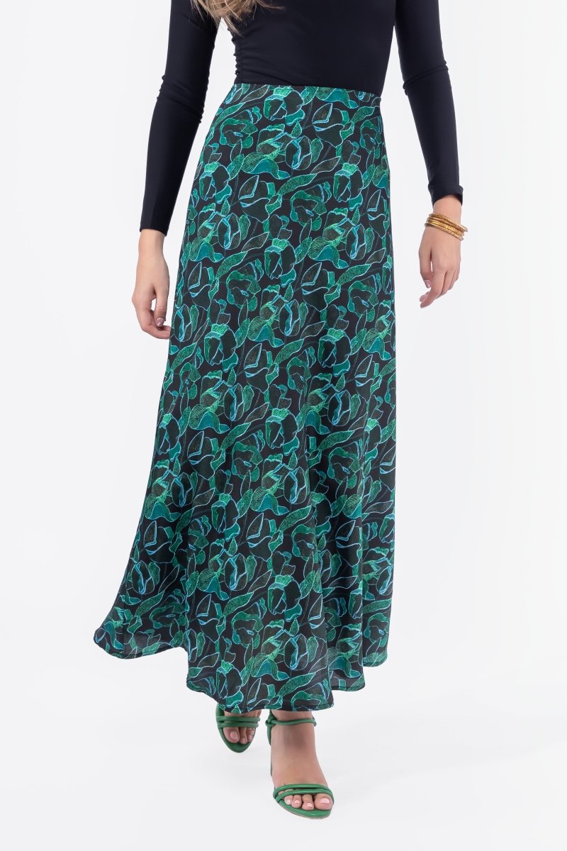 Lisa Skirt (Green Pattern) - Skirt - Yakira Bella