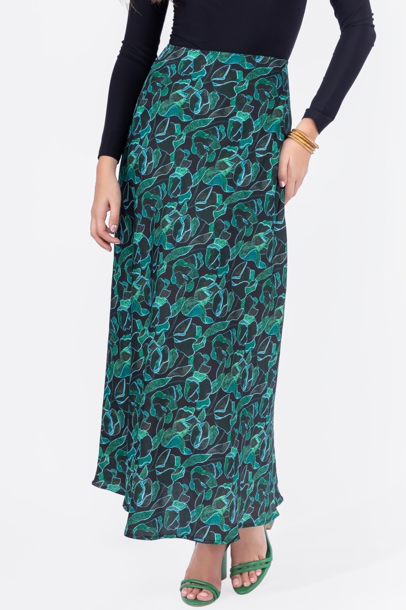 Lisa Skirt (Green Pattern) - Skirt - Yakira Bella