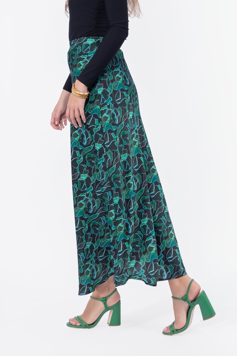 Lisa Skirt (Green Pattern) - Skirt - Yakira Bella