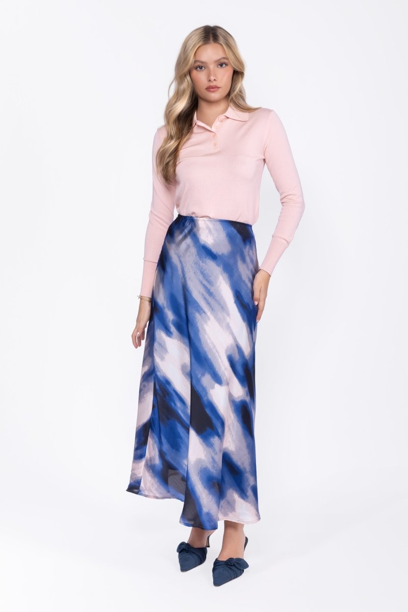 Lisa Skirt (Ivory/Blue) - Skirt - Yakira Bella