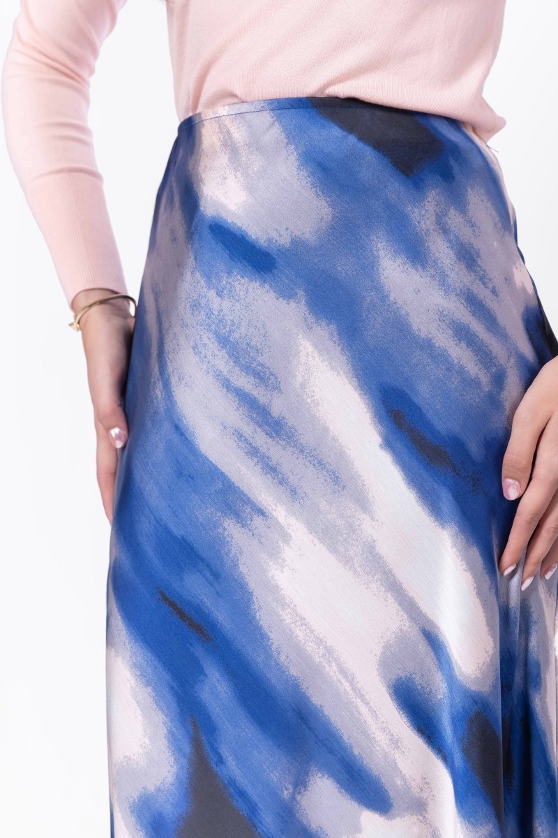 Lisa Skirt (Ivory/Blue) - Skirt - Yakira Bella