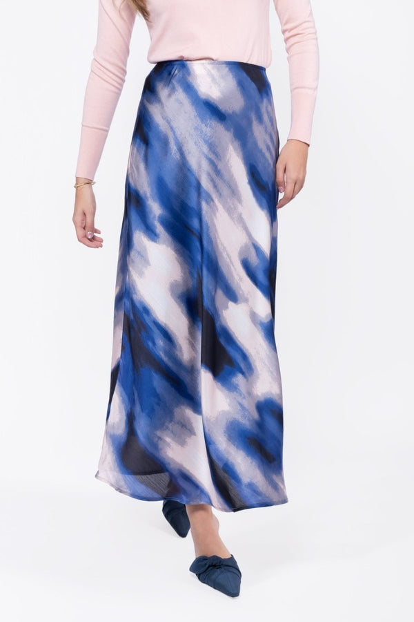 Lisa Skirt (Ivory/Blue) - Skirt - Yakira Bella