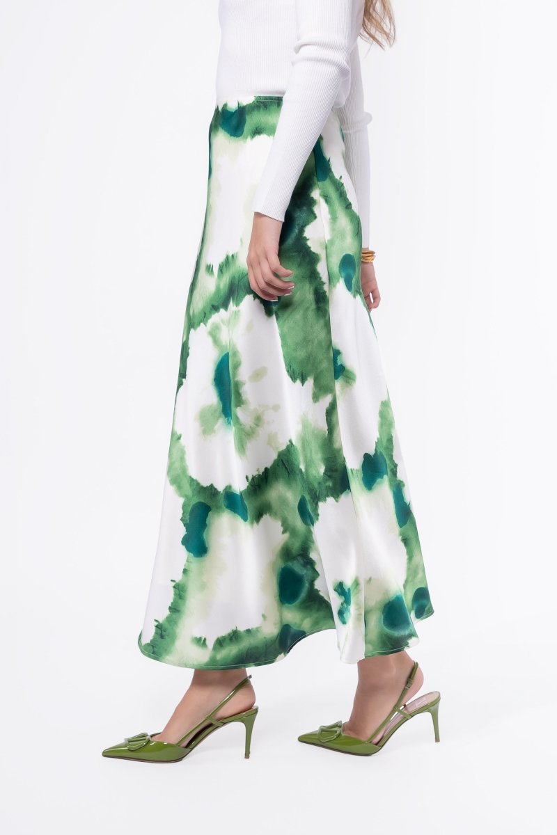 Lisa Skirt (Ivory/Green) - Skirt - Yakira Bella