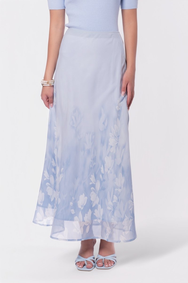 Lisa Skirt (Light Blue Flower) - Skirt - Yakira Bella