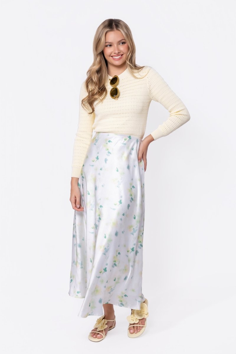 Lisa Skirt (Light Green Ground) - Skirt - Yakira Bella