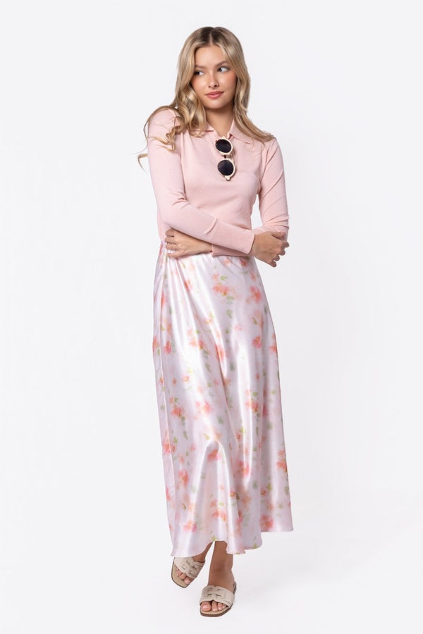 Lisa Skirt (Light Pink Ground) - Skirt - Yakira Bella