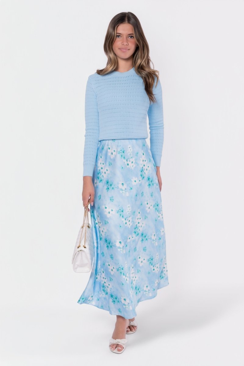 Lisa Skirt (Mint Flower) - Skirt - Yakira Bella