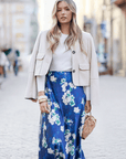 Lisa Skirt (Navy Pattern) - Skirt - Yakira Bella