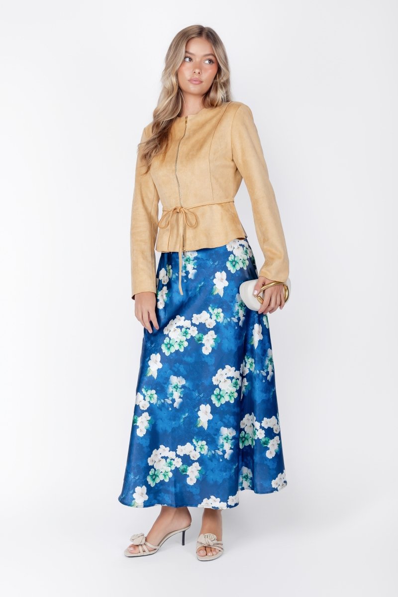 Lisa Skirt (Navy Pattern) - Skirt - Yakira Bella