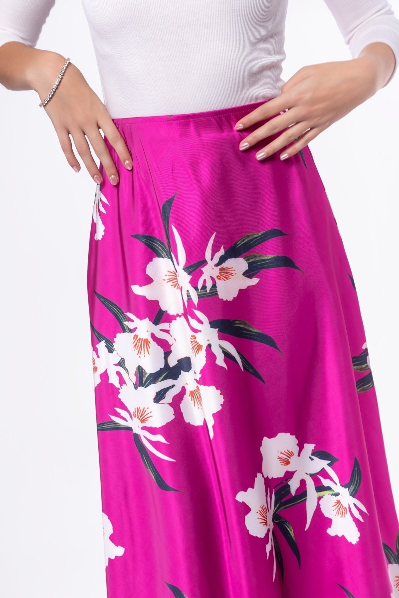 Lisa Skirt (Pink Flower) - Skirt - Yakira Bella