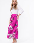 Lisa Skirt (Pink Flower) - Skirt - Yakira Bella