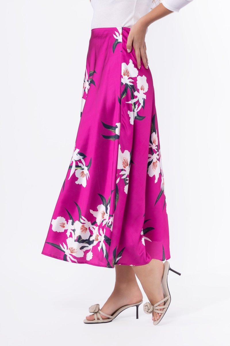 Lisa Skirt (Pink Flower) - Skirt - Yakira Bella