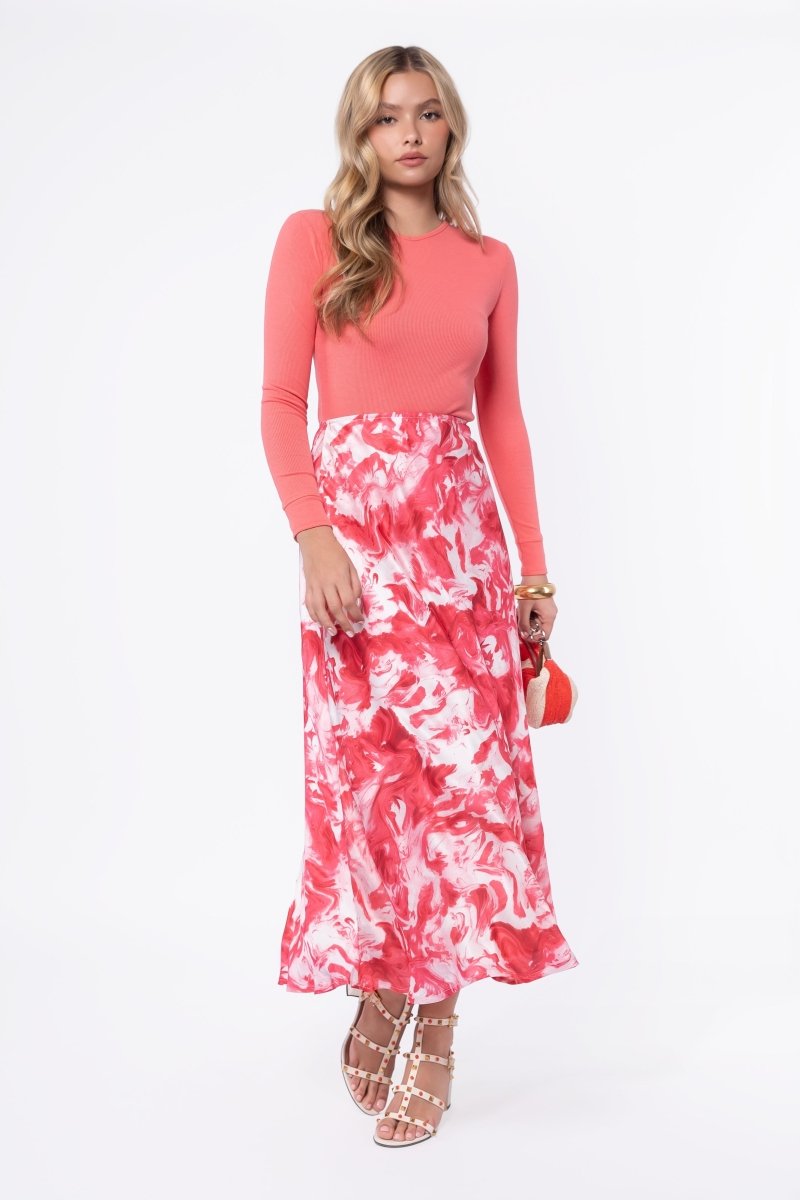Lisa Skirt (Pink Pattern) - Skirt - Yakira Bella