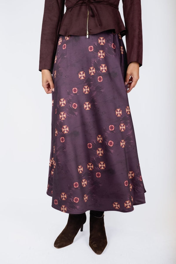Lisa Skirt (Plum Ground) - Skirt - Yakira Bella