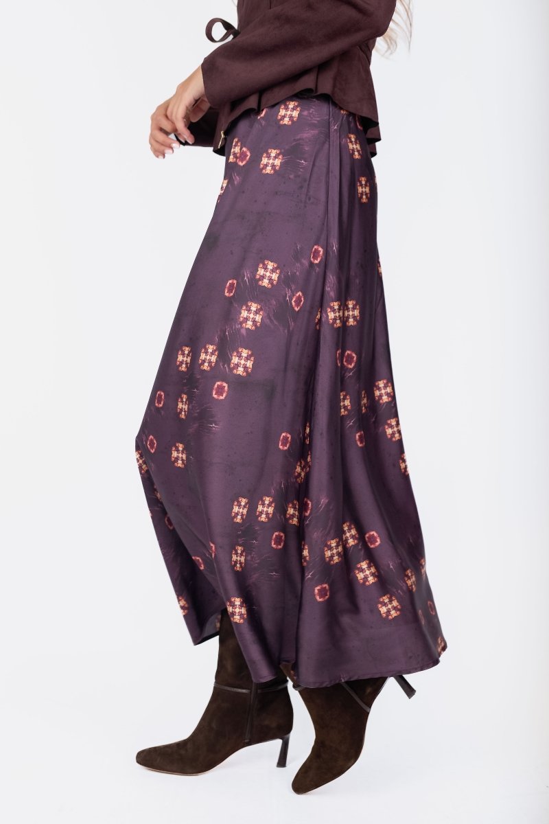 Lisa Skirt (Plum Ground) - Skirt - Yakira Bella