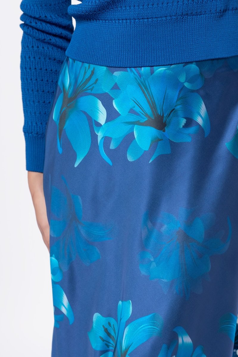 Lisa Skirt (Teal Flower) - Skirt - Yakira Bella