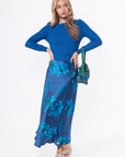 Lisa Skirt (Teal Flower) - Skirt - Yakira Bella