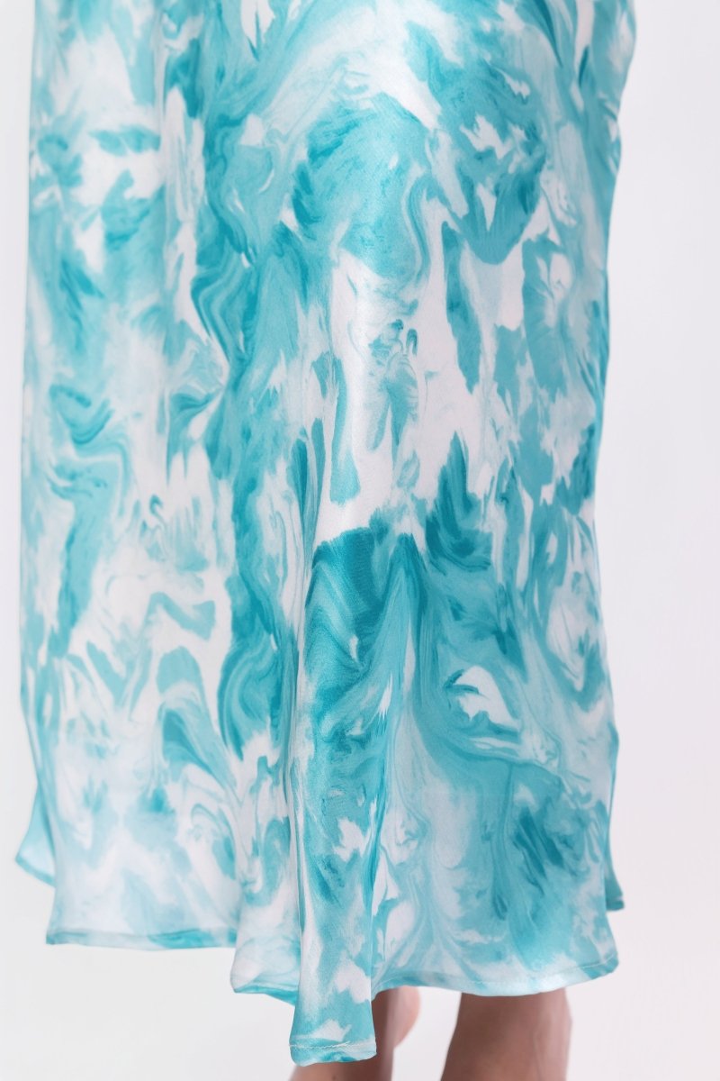 Lisa Skirt (Teal Green Pattern) - Skirt - Yakira Bella