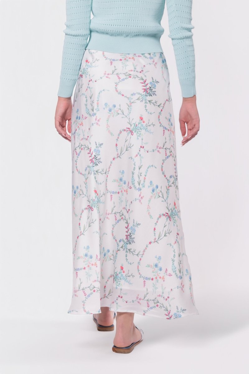 Lisa Skirt (White Flower) - Skirt - Yakira Bella