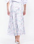 Lisa Skirt (White Flower) - Skirt - Yakira Bella