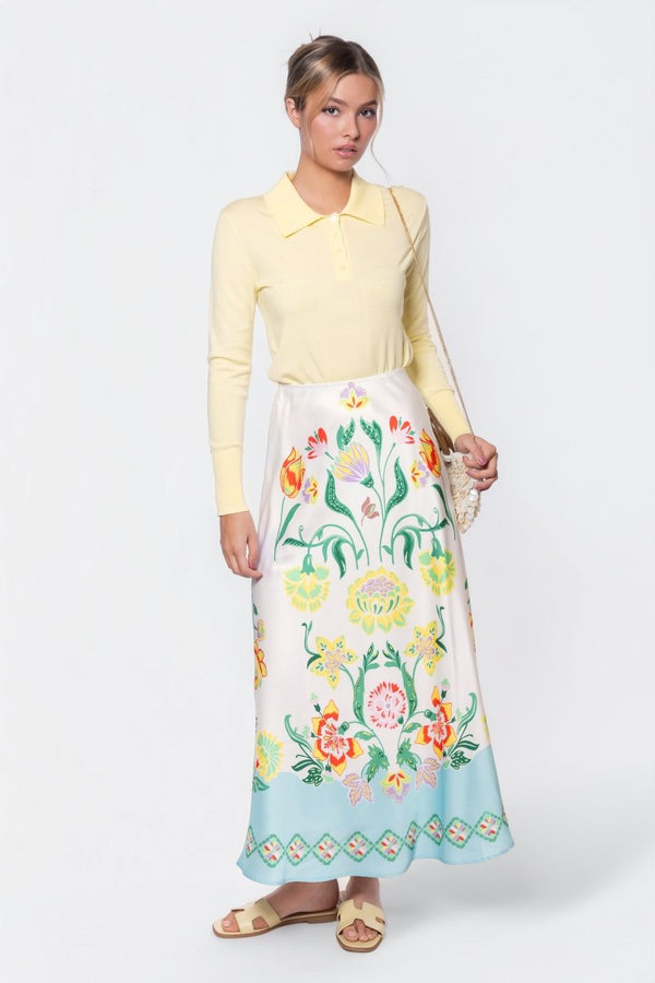 Lisa Skirt (White Pattern) - Skirt - Yakira Bella