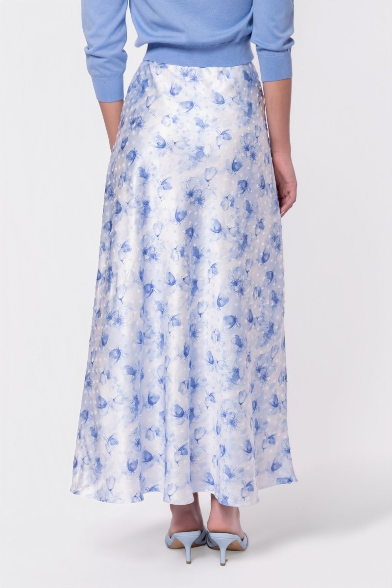 Lisa Skirt (White/Blue) - Skirt - Yakira Bella