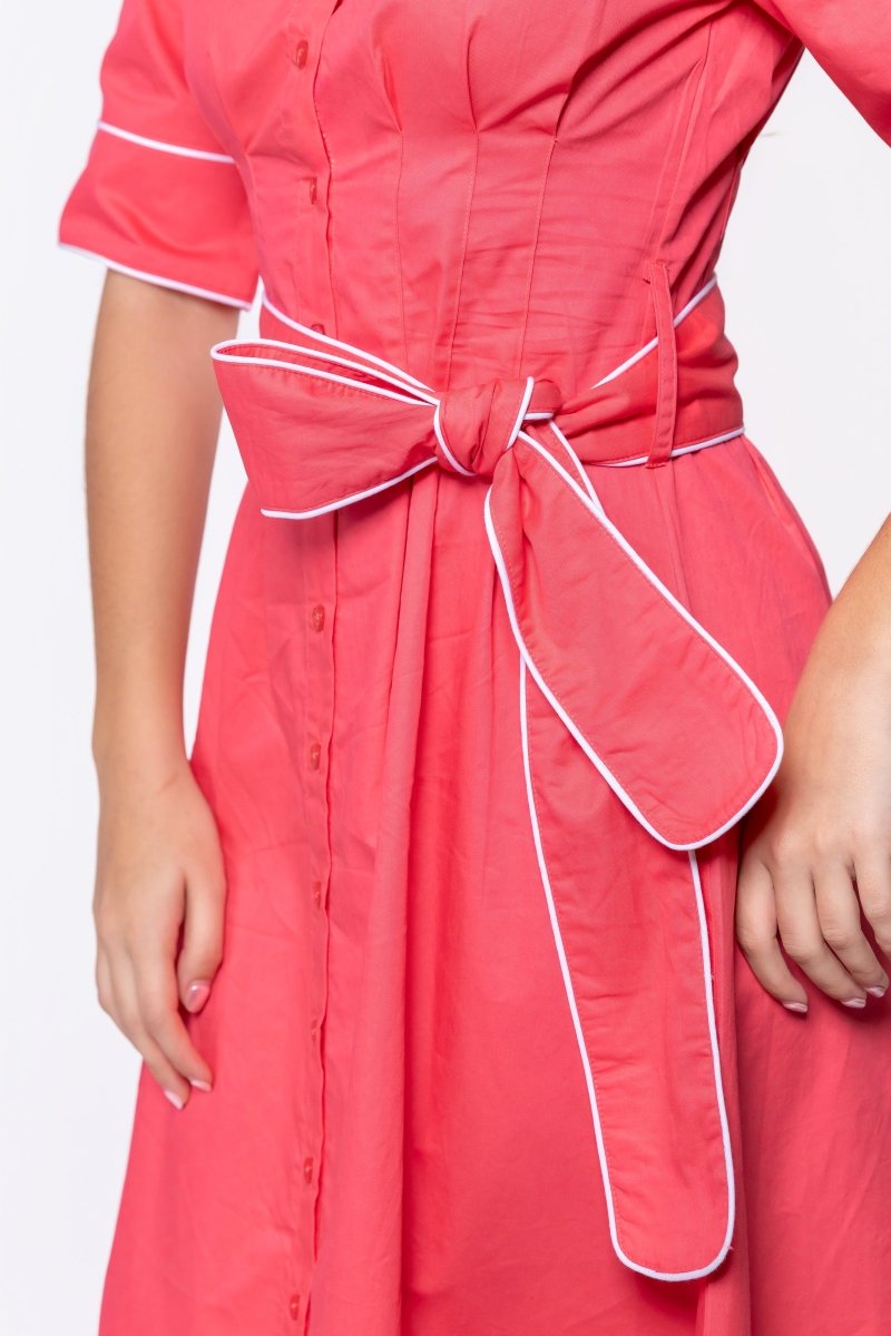 Logan Dress (Coral Pink) - Dress - Yakira Bella