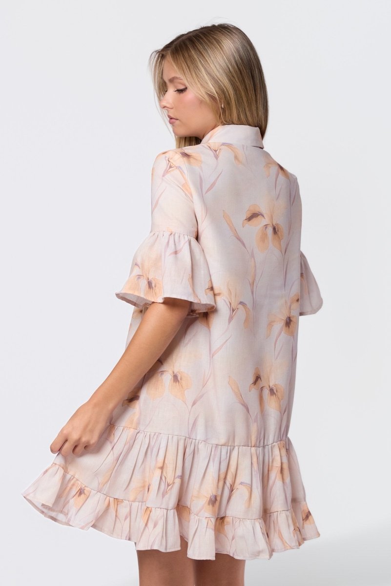 Lola Dress (Beige Pattern) - Dress - Yakira Bella
