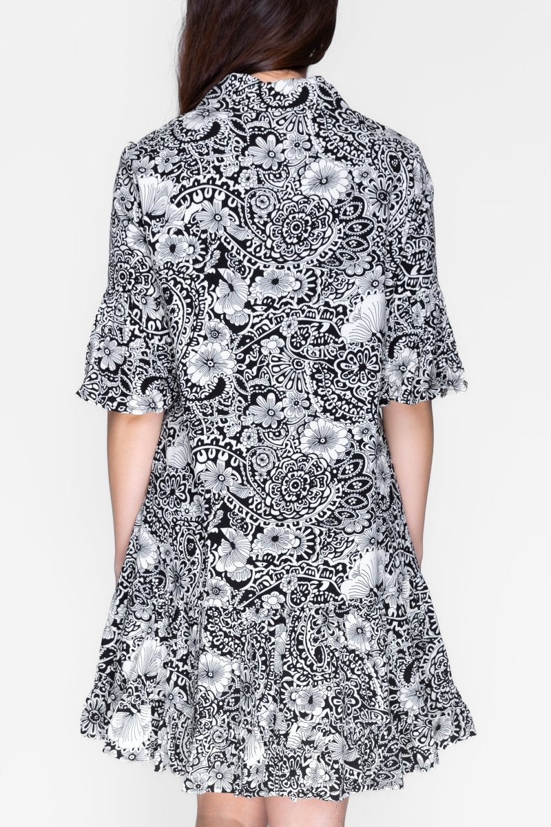 LOLA DRESS (BLACK FLOWER) - Dress - Yakira Bella