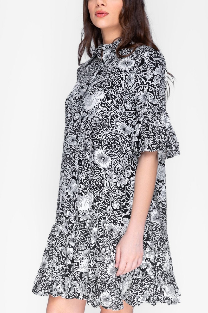 LOLA DRESS (BLACK FLOWER) - Dress - Yakira Bella