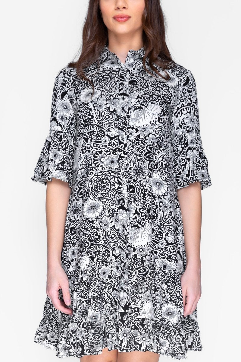 LOLA DRESS (BLACK FLOWER) - Dress - Yakira Bella