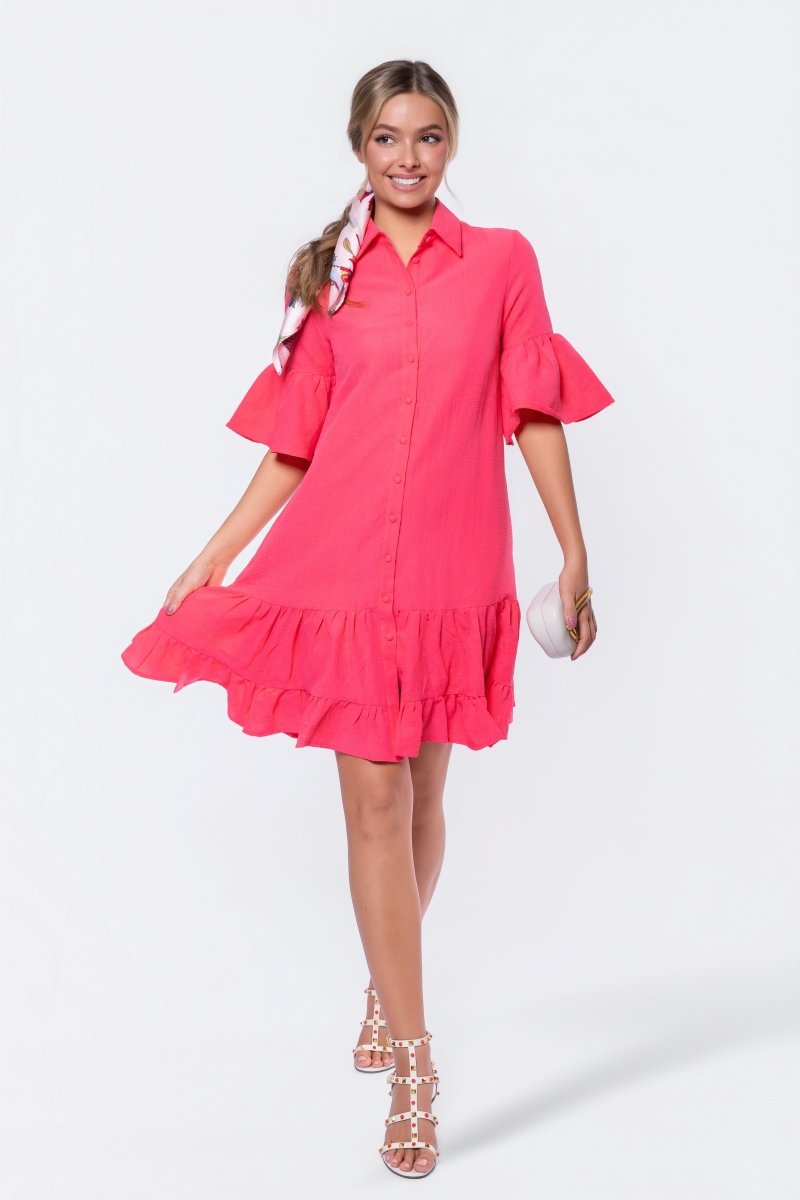 Lola Dress (Coral Pink) - Dress - Yakira Bella