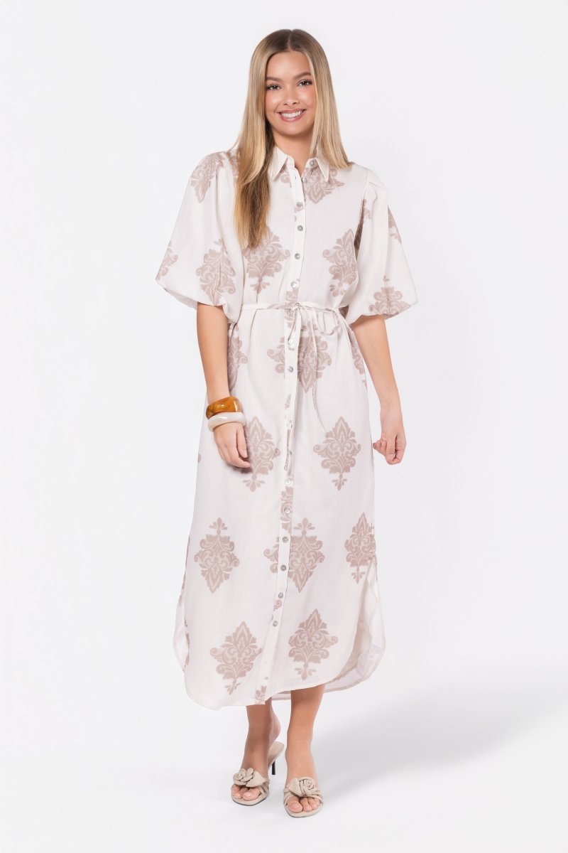 Lorelai Dress (Beige) - Dress - Yakira Bella