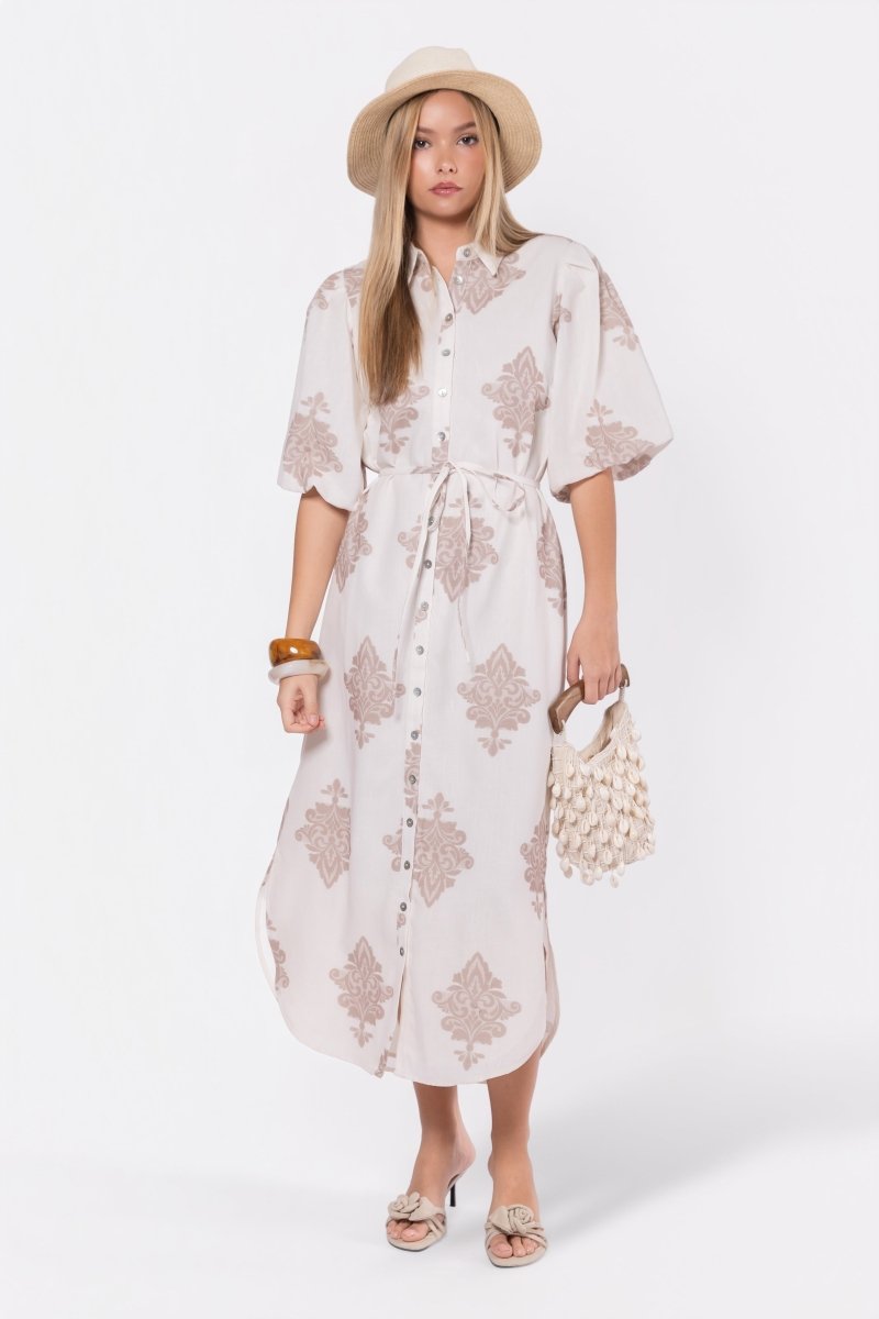 Lorelai Dress (Beige) - Dress - Yakira Bella