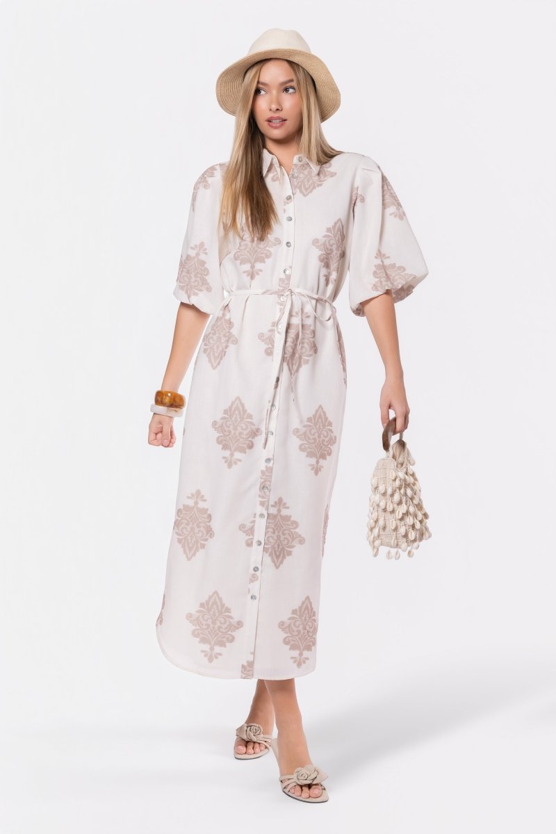 Lorelai Dress (Beige) - Dress - Yakira Bella