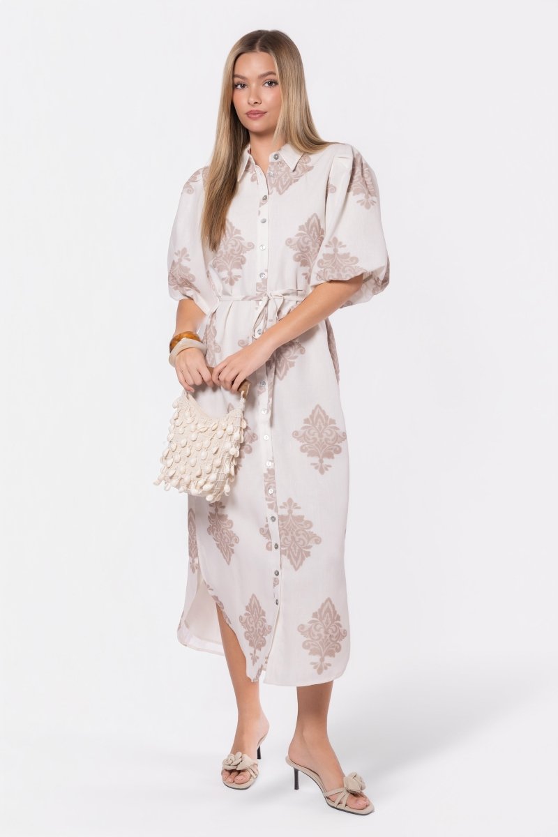 Lorelai Dress (Beige) - Dress - Yakira Bella