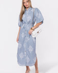 Lorelai Dress (Blue/White) - Dress - Yakira Bella