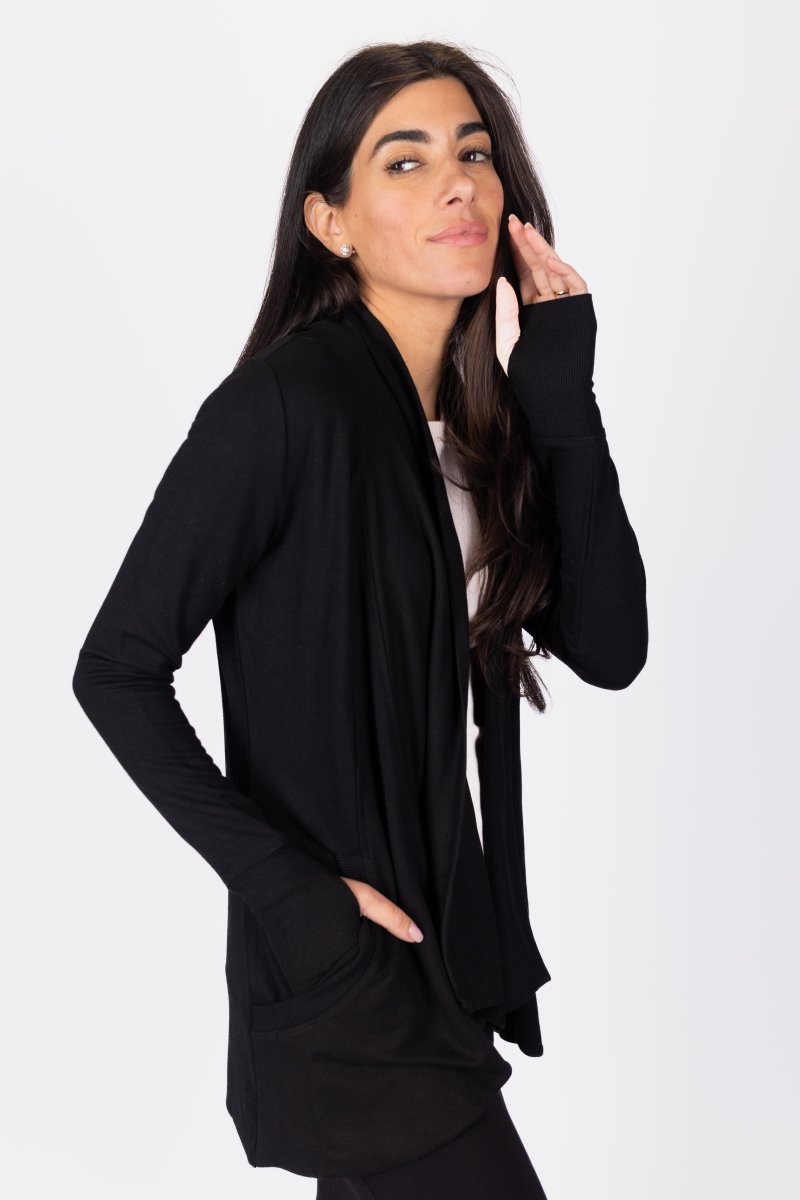 LORETTA CARDIGAN (BLACK) - Top - Yakira Bella