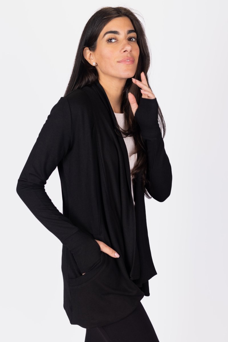 LORETTA CARDIGAN (BLACK) - Top - Yakira Bella