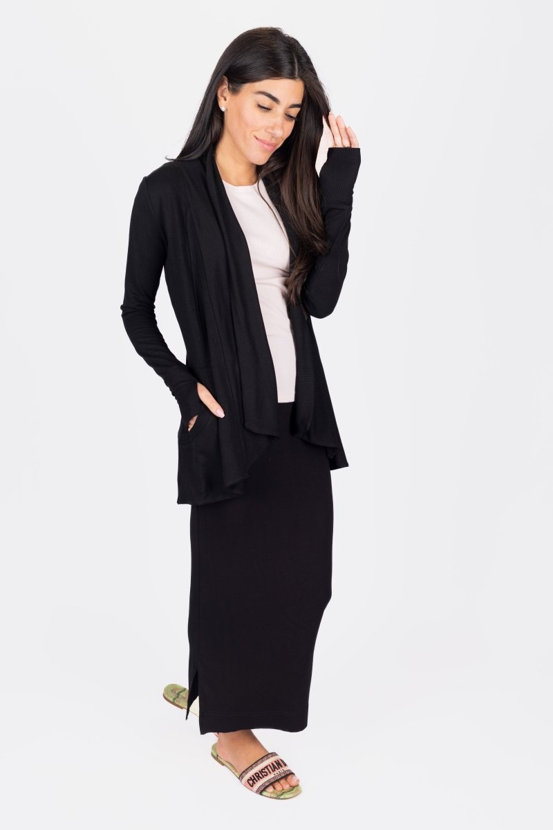 LORETTA CARDIGAN (BLACK) - Top - Yakira Bella