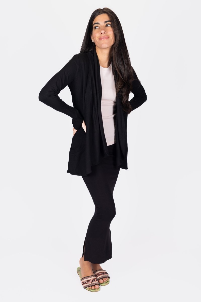 LORETTA CARDIGAN (BLACK) - Top - Yakira Bella