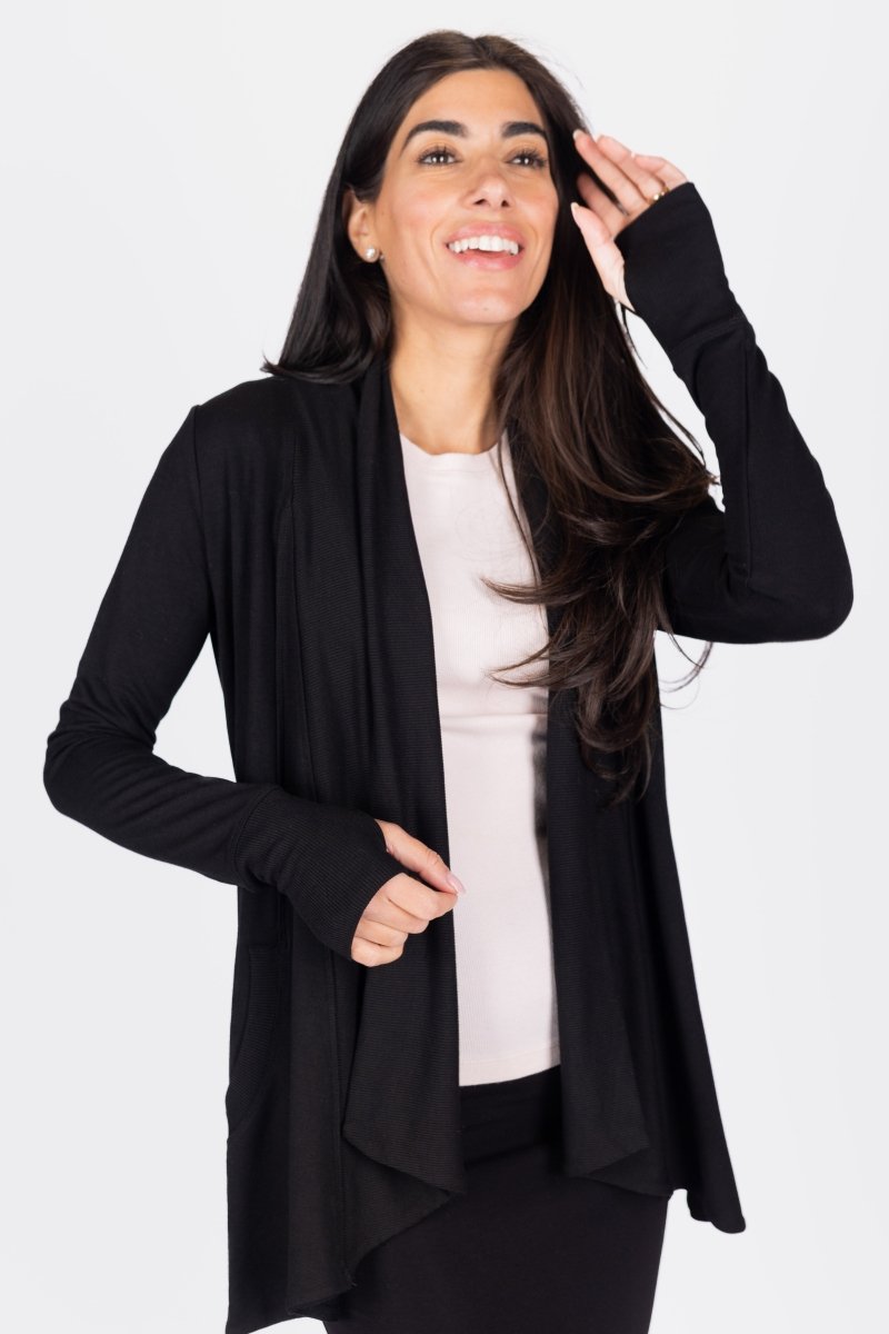 LORETTA CARDIGAN (BLACK) - Top - Yakira Bella