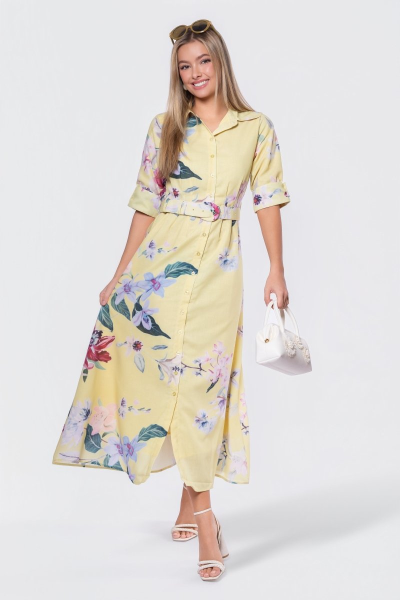 Lorina Dress (Yellow) - Dress - Yakira Bella