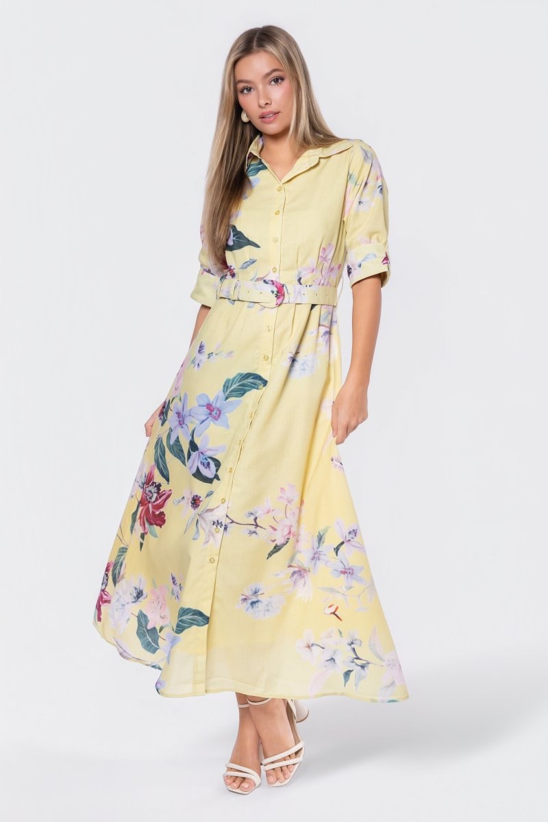 Lorina Dress (Yellow) - Dress - Yakira Bella