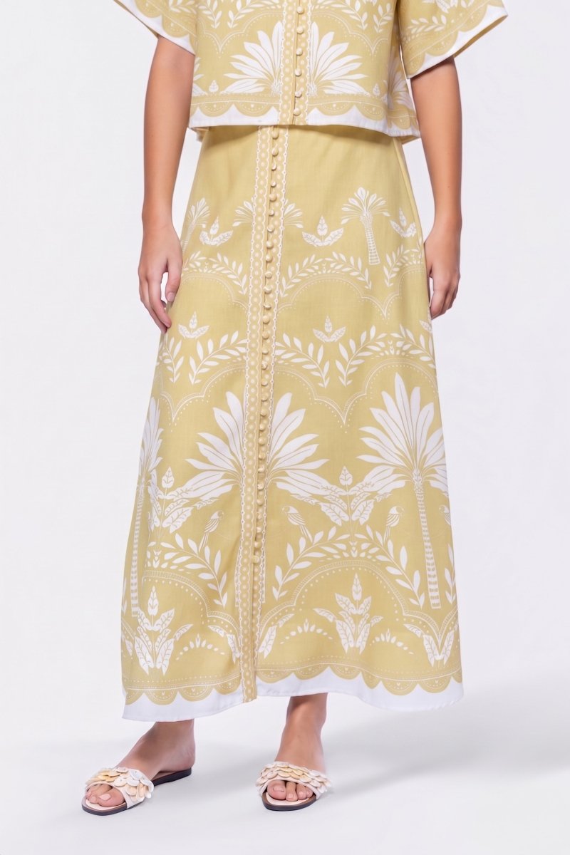 Lottie Skirt (Yellow White) - Skirt - Yakira Bella