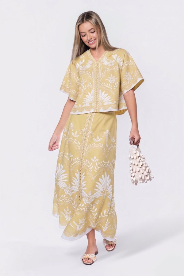 Lottie Skirt (Yellow White) - Skirt - Yakira Bella