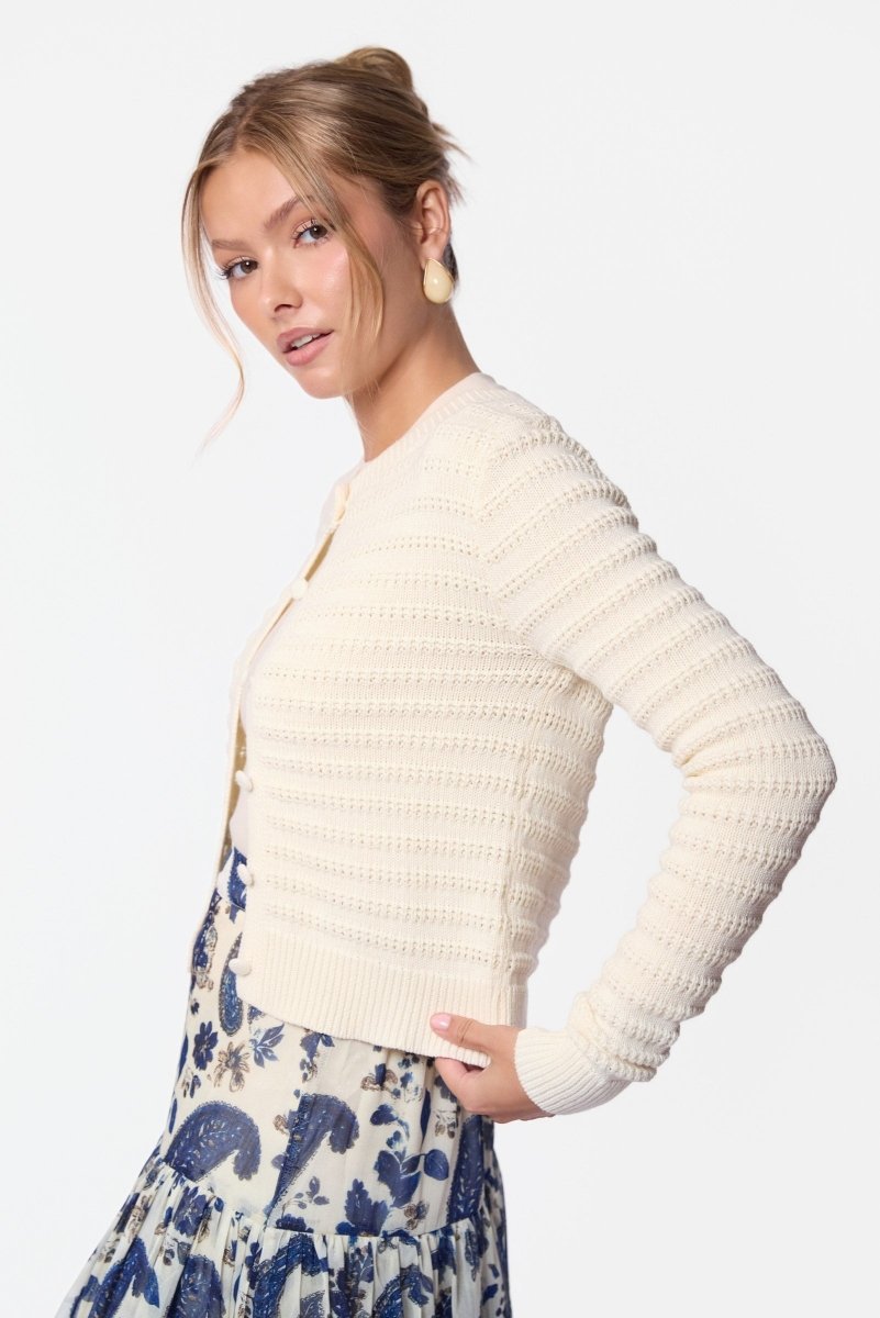 Lucca Cardigan (Cream) - Top - Yakira Bella