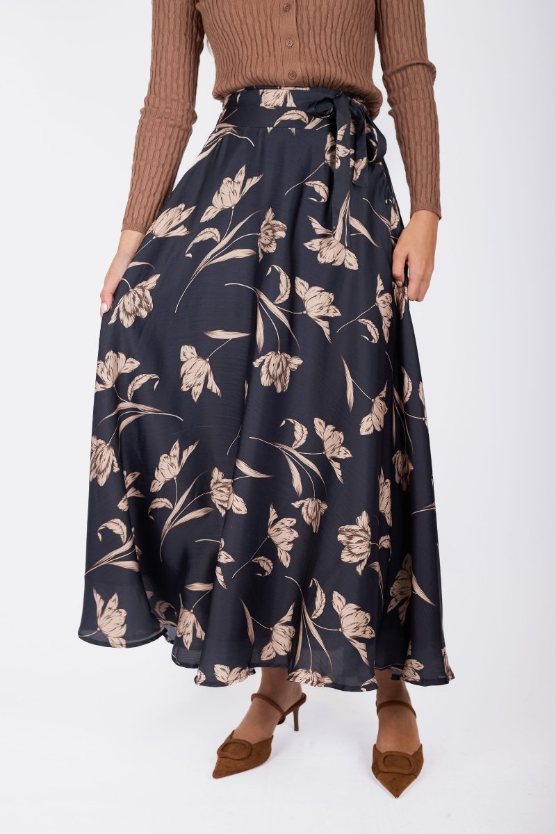 Lucia Skirt (Black Ground) - Skirt - Yakira Bella